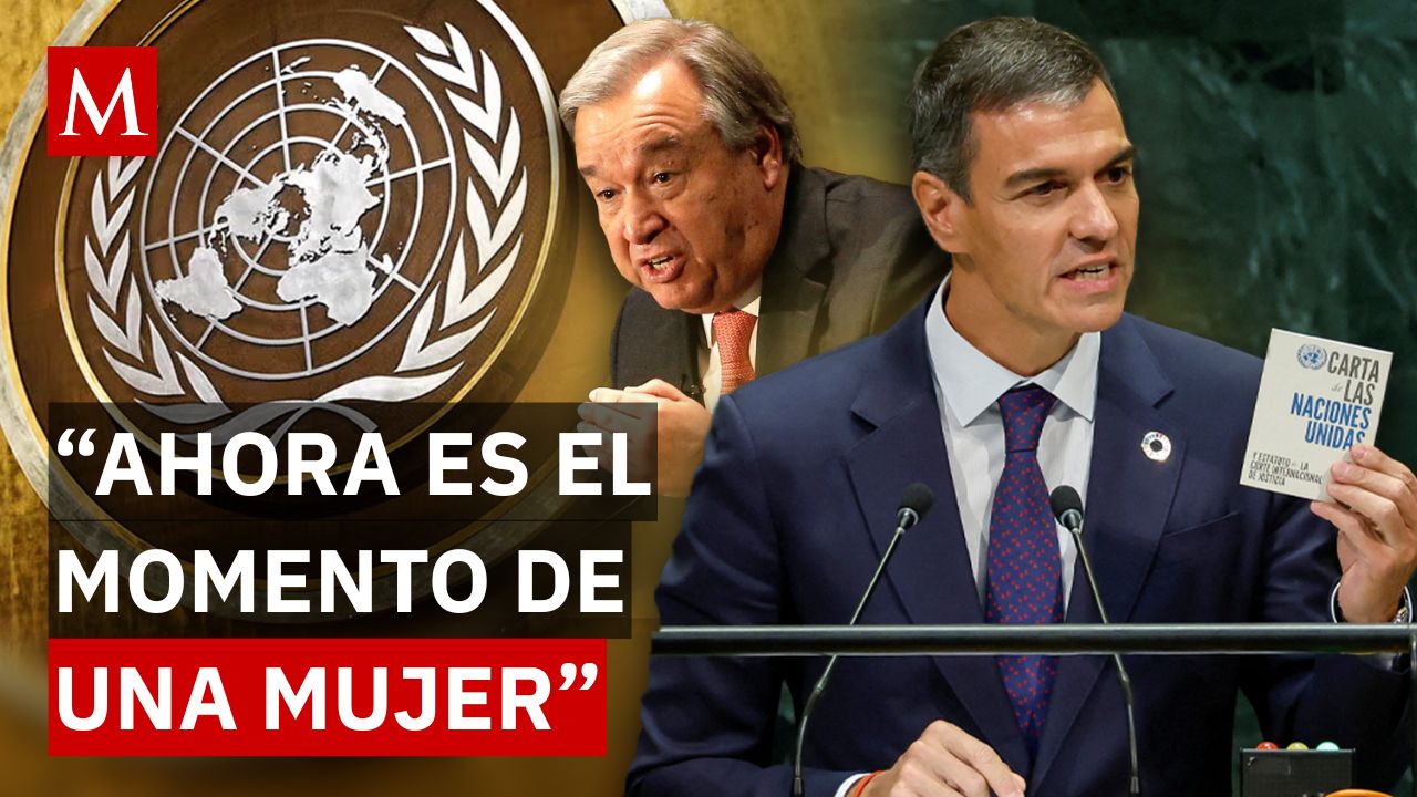 ¡Propuesta en la ONU! Pedro Sánchez pide que la sucesión de Guterres sea una mujer de Latinoamérica