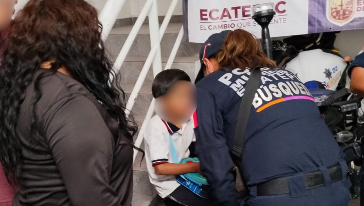 Personal de la Célula de Búsqueda capacitado en protocolos de localización resguardó al menor en Ecatepec.|Foto:Especial