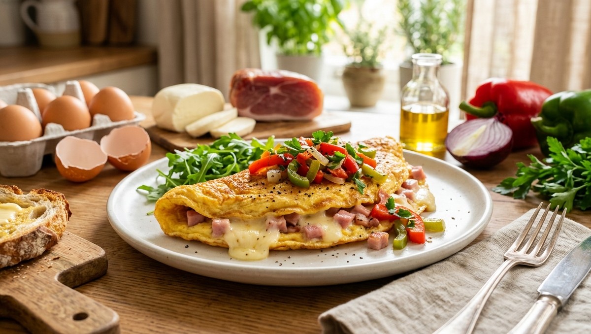 Receta de omelette de jamón y queso fácil y deliciosa. | FOTO: MILENIO