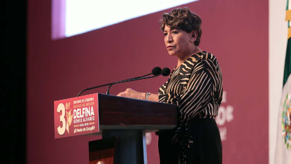 La gobernadora mexiquense dió a conocer los resultados de su administración. | Foto: Tania Contreras