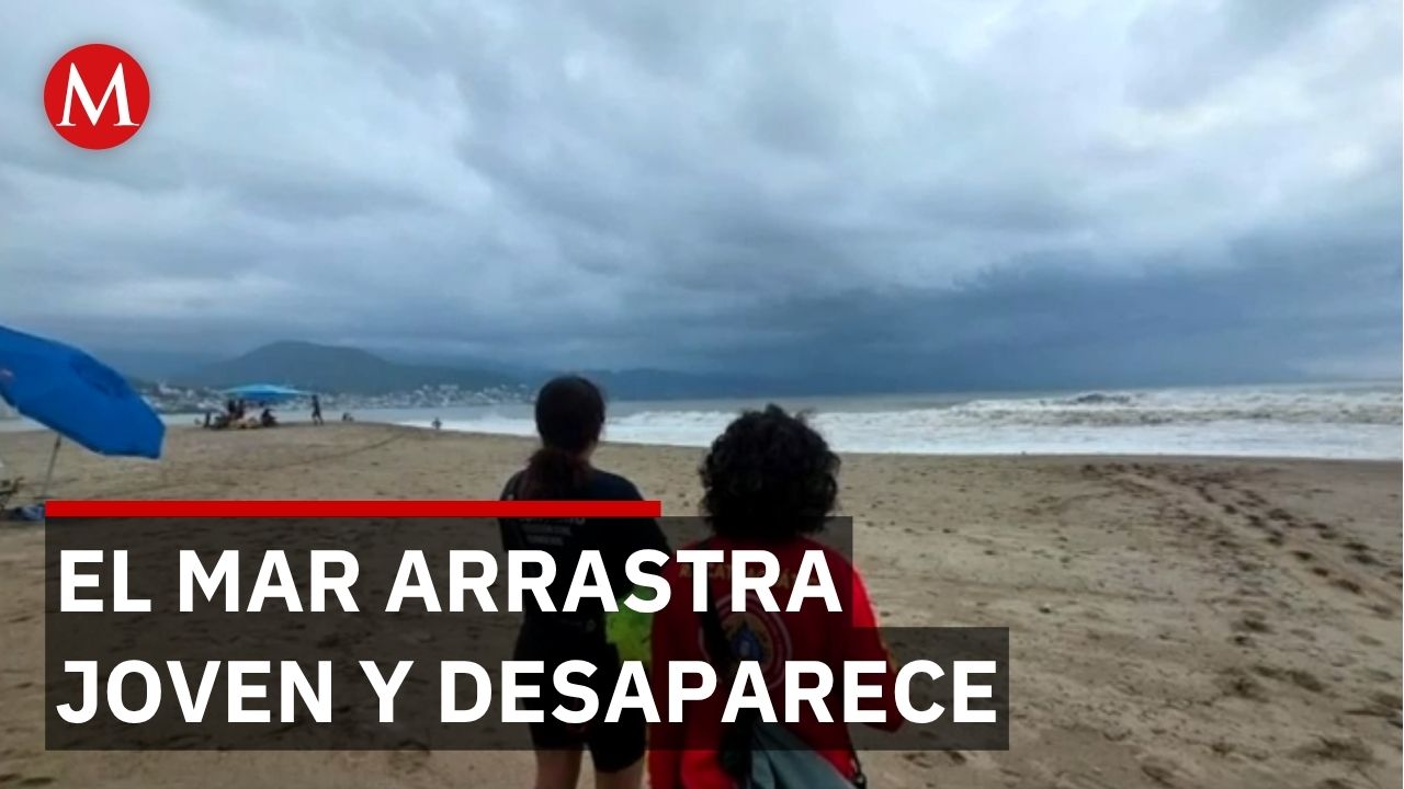 Joven desaparece arrastrada por corriente en Puerto Vallarta, Jalisco