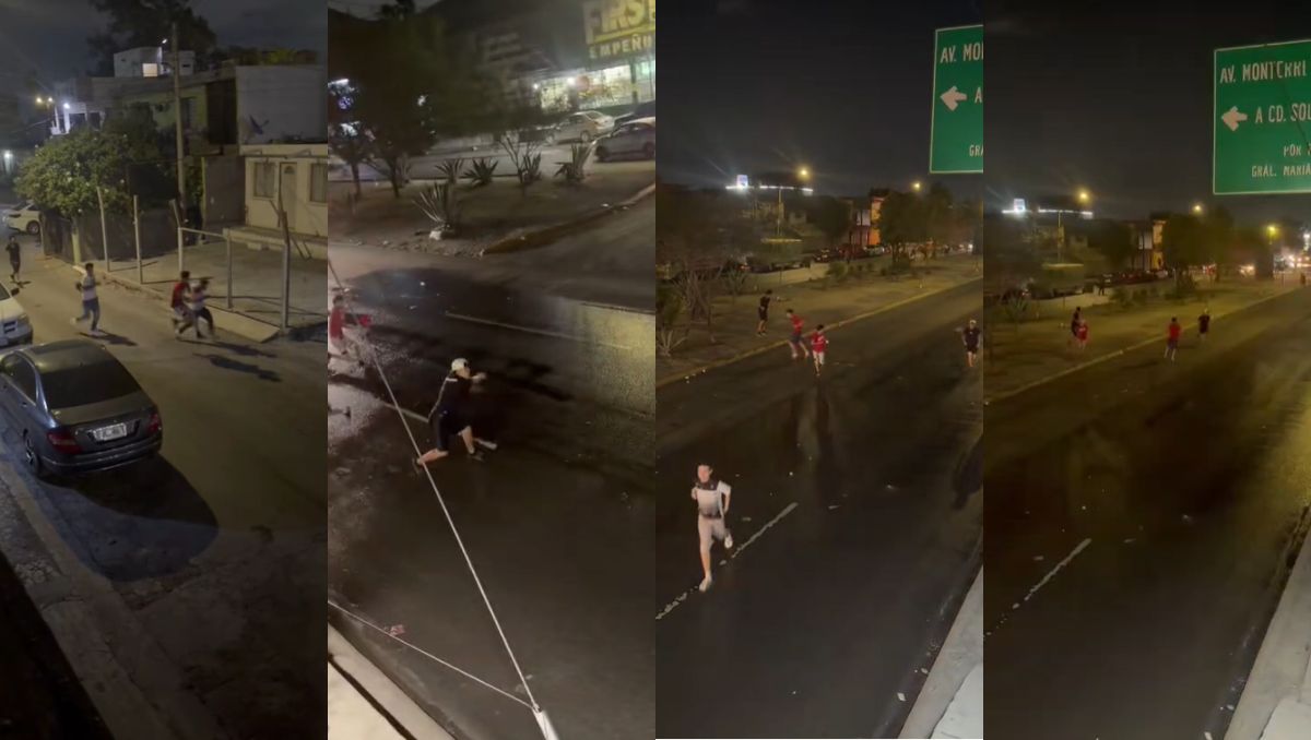 Jóvenes protagonizan riña 'con piedras' en la colonia Santa Martha en Escobedo | Especial