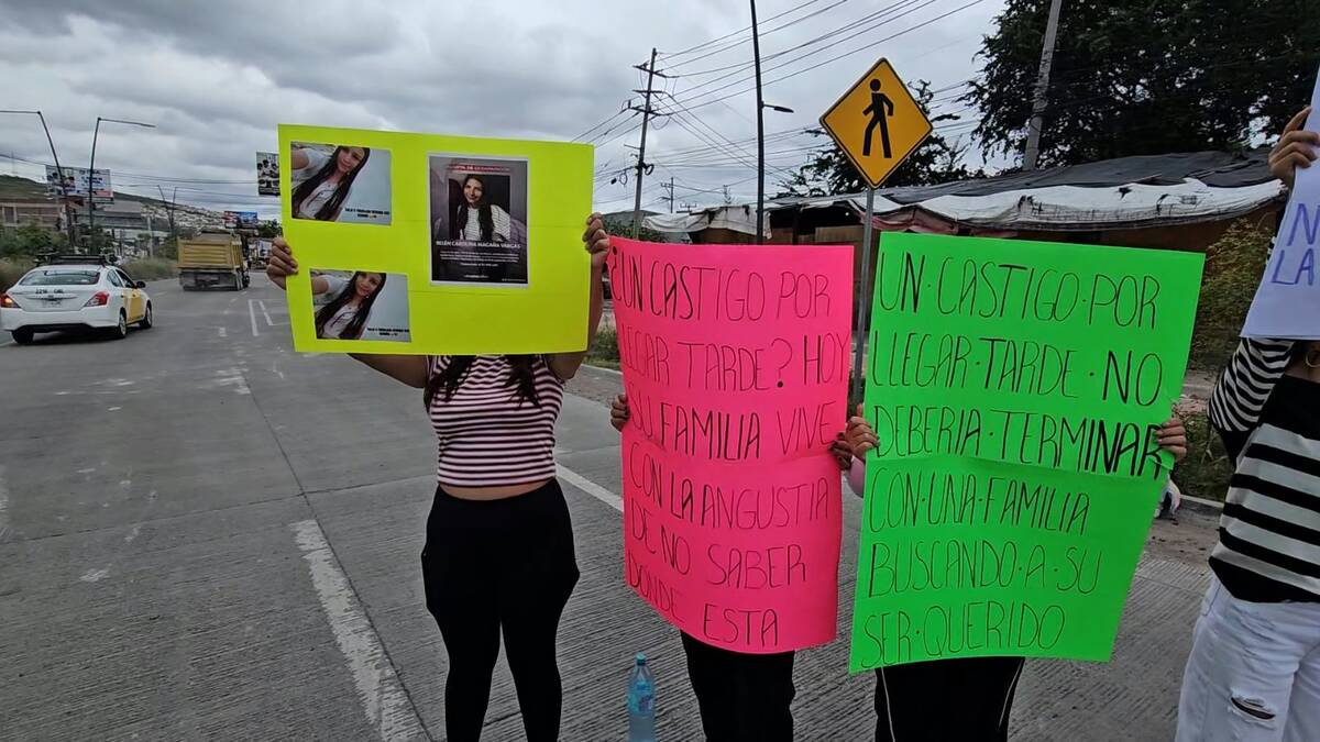 Manifestación para exigir la localización de Carolina. (Juan Carlos Munguía)