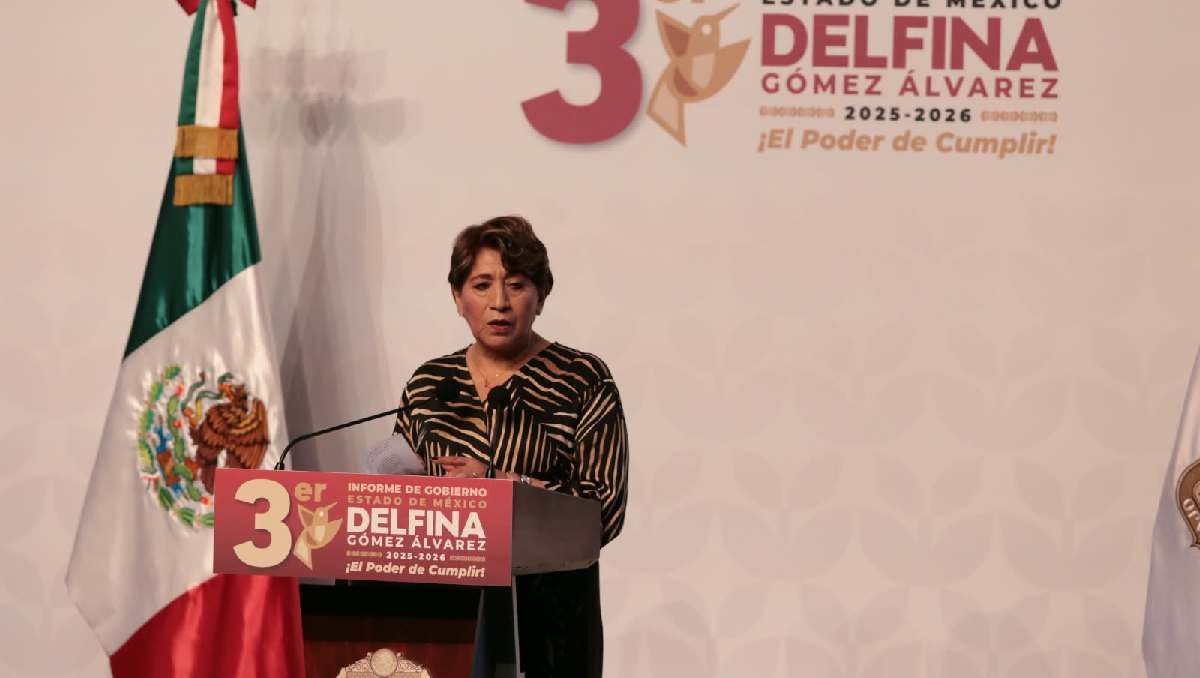 Delfina Gómez reafirma la cercanía de su gobierno con informes en cuatro municipios. | Foto: Tania Contreras
