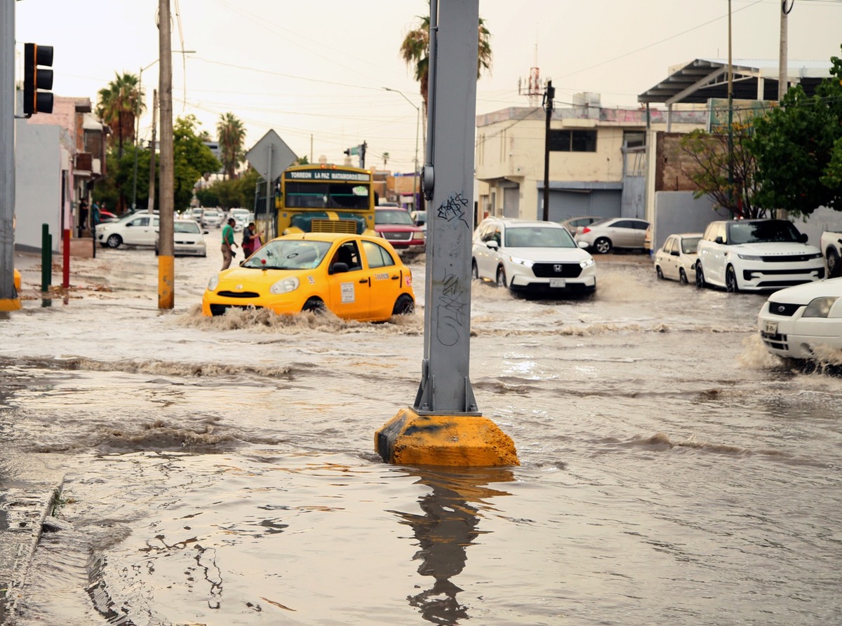 Fuertes lluvias en Torreón. | Foto: Manuel Guadarrama