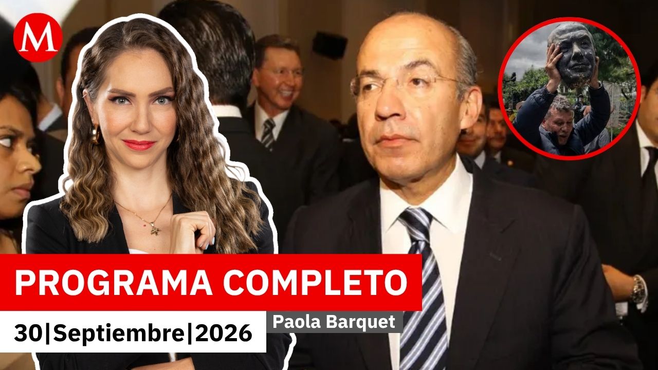 Integrantes de Luz y Fuerza destruyen estatua de Calderón | Paola Barquet, 30 de septiembre de 2026