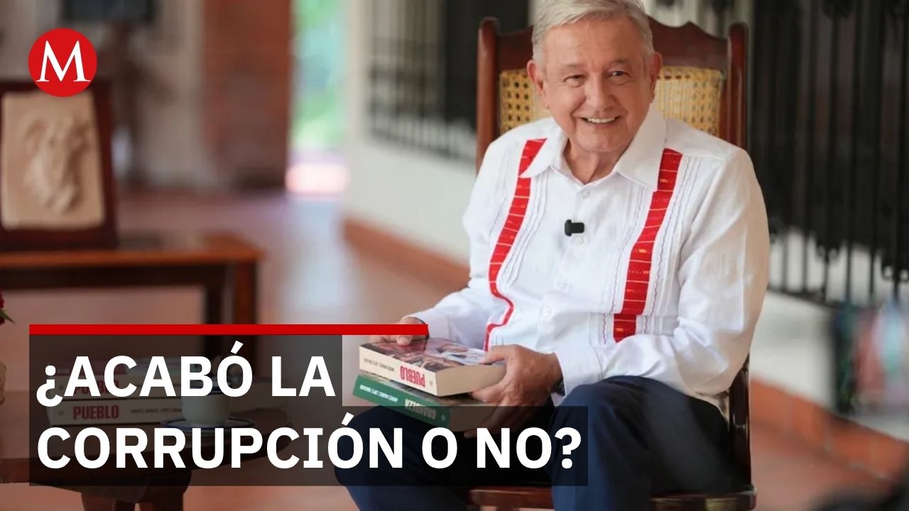 López Obrador afirma que acabó la corrupción, pero después admite que no