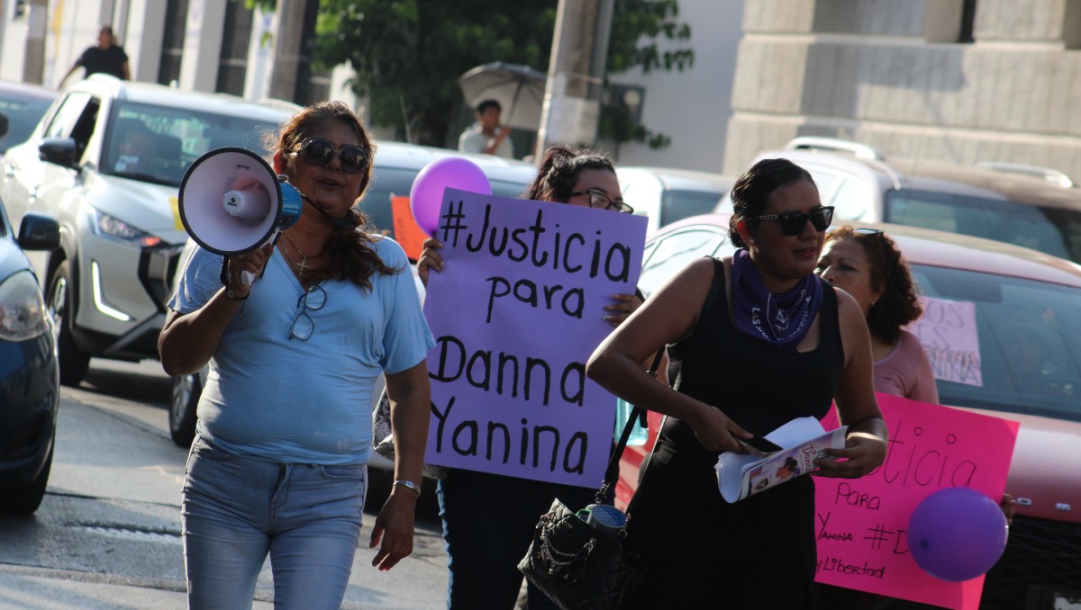 Marcha por Danna Yanina en el sur de Tamaulipas. (Yazmín Sánchez)