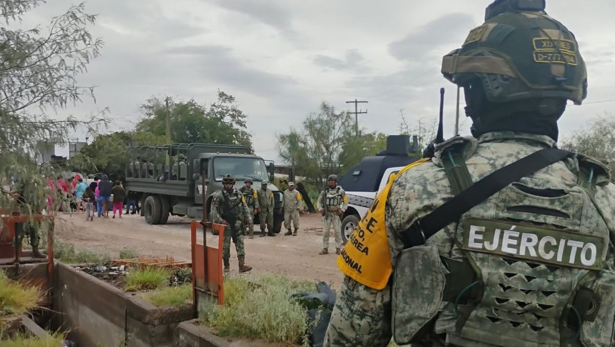 La lluvia registrada durante la madrugada provocó la inundación del ejido Poanas. | Isis Rábago