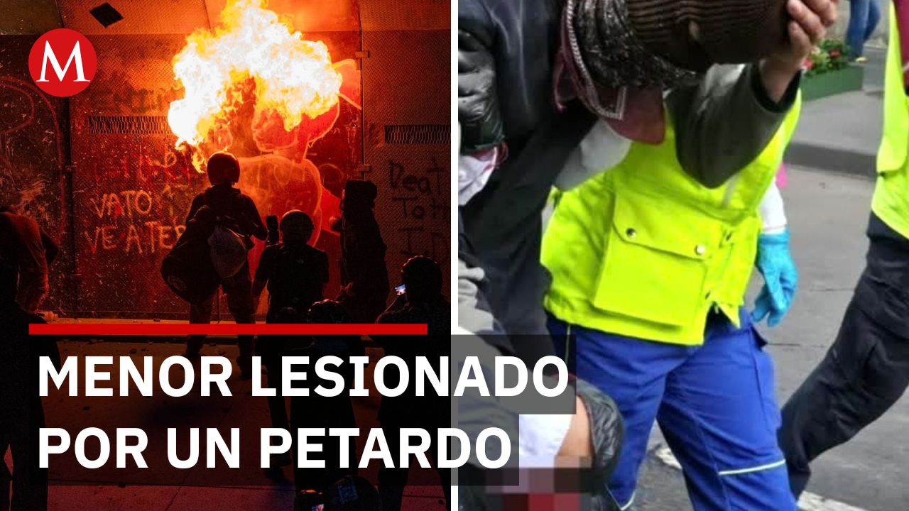 Petardo explota a menor de 17 años en la marcha del 2 de octubre en CdMx