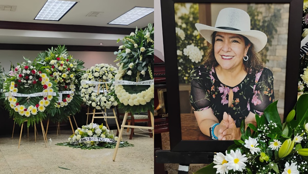 Entre recuerdos y flores, despiden a la maestra Nedi Edit en Torreón. (Eunice Muñoz)