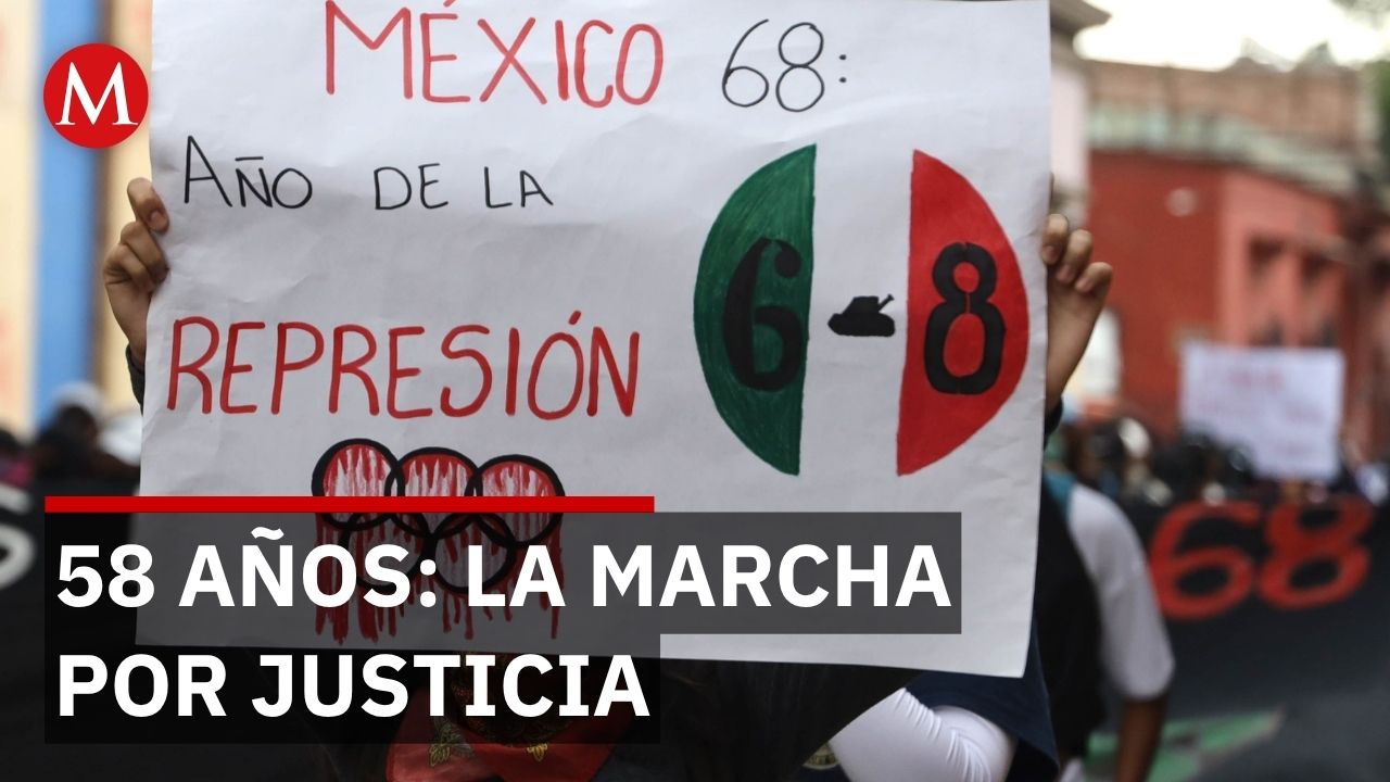 Sobrevivientes del 68 marchan con nuevas generaciones pidiendo justicia por Ayotzinapa