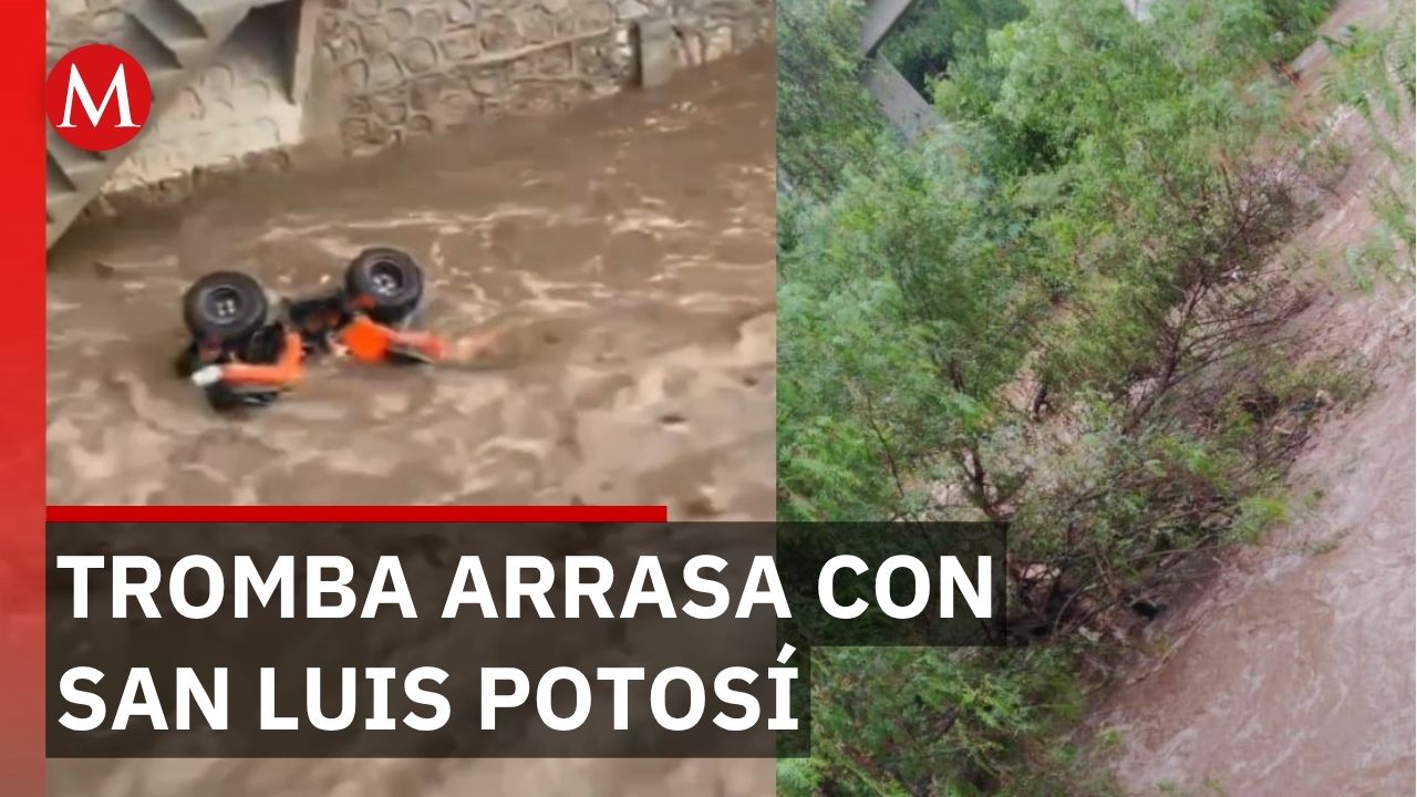 Tromba en Zaragoza arrastra vehículo; autoridades repiten advertencia tras tragedia de hace 2 años