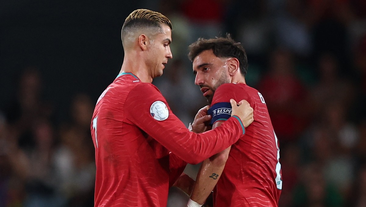 Bruno Fernandes rompe el silencio tras el conflicto de Cristiano Ronaldo en la Selección de Portugal (Reuters)
