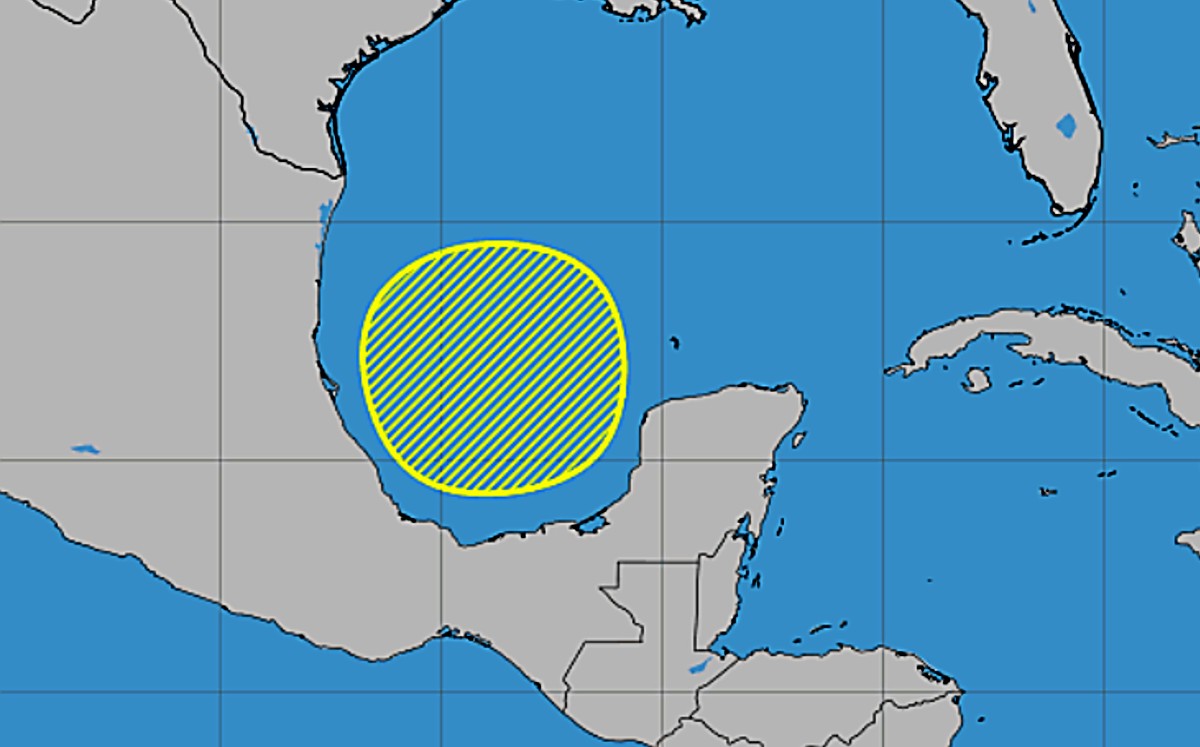 Zona de vigilancia por posible desarrollo ciclónico en el Golfo de México. | NHC