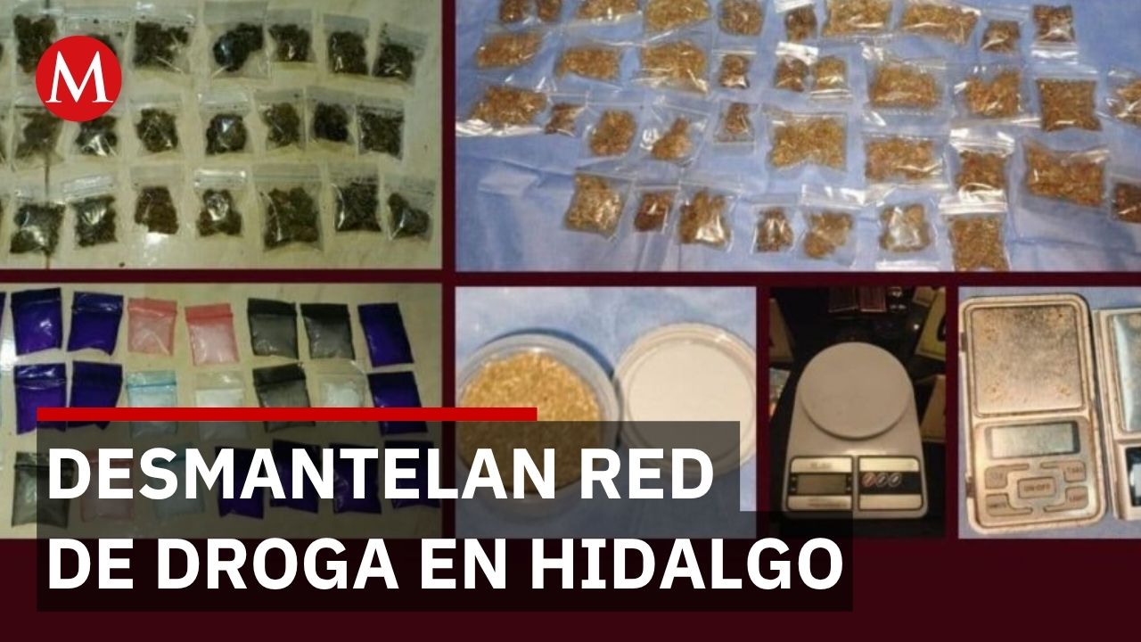 Desmantelan red de distribución de drogas en Hidalgo; hay 11 detenidos