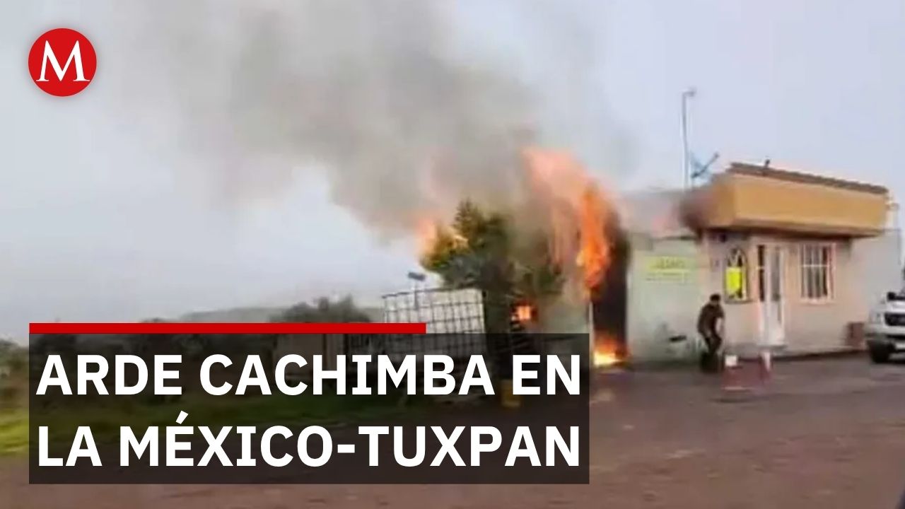 Incendio en cachimba cierra autopista México-Tuxpan sin dejar heridos en Hidalgo