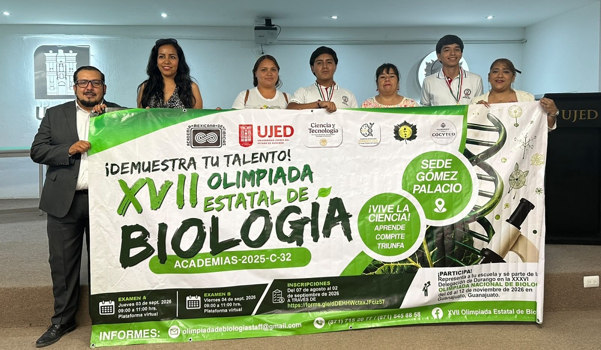 Alumnos seleccionados para la delegación Durango de la Olimpiada Nacional de Biología. (fotografía de UJED)