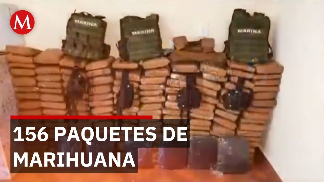 Fuerzas federales aseguran 156 paquetes de marihuana en Juchitán, Oaxaca