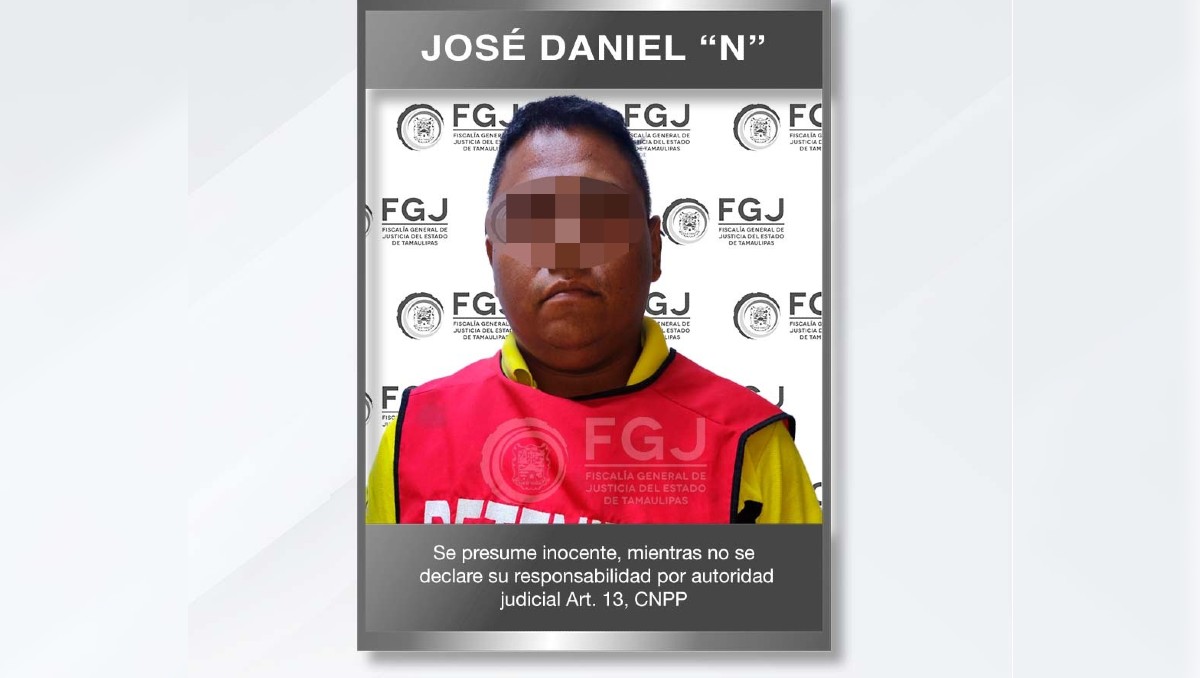 José Daniel “N” es señalado como presunto responsable del delito de feminicidio. (Fiscalía de Tamaulipas)