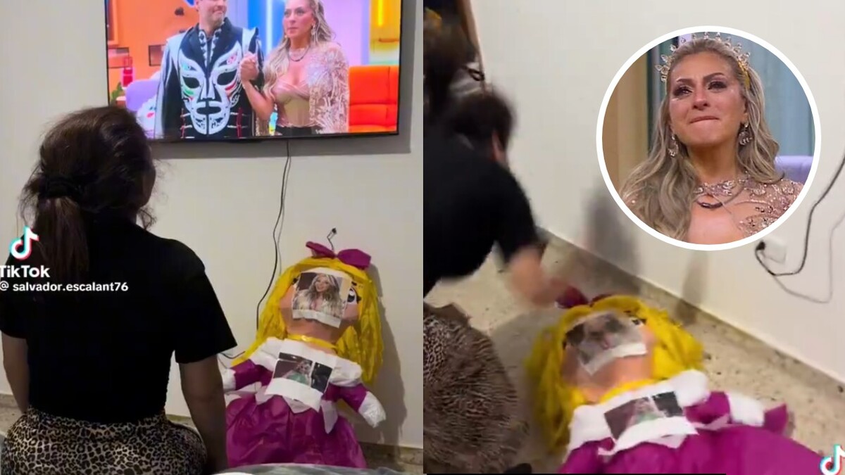 Mujer golpea y patea piñata de Mariana Ochoa | TikTok