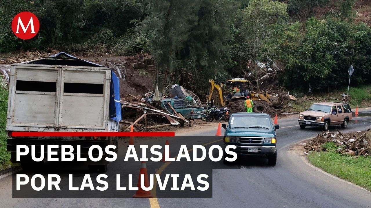Querétaro: intensas lluvias cierran carreteras y dejan comunidades aisladas