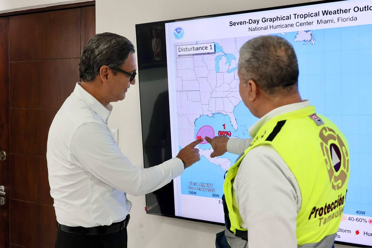 Autoridades de Ciudad Madero mantienen acciones preventivas y vigilancia ante la evolución de un posible fenómeno meteorológico en el Golfo de México.
