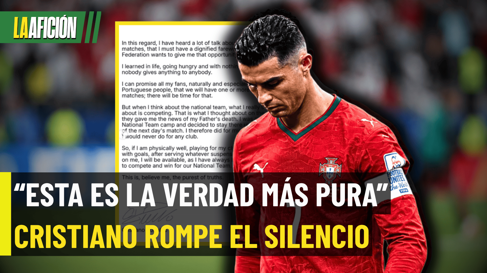 Cristiano Ronaldo explica por qué abandonó la concentración de Portugal