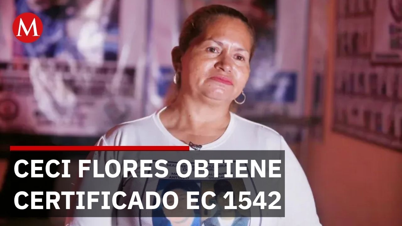 Ceci Flores obtiene certificado EC mil 542 para búsqueda de desaparecidos
