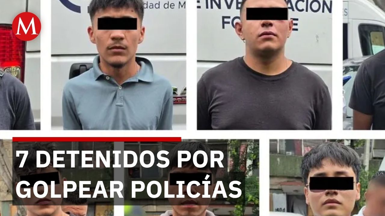 Detienen a 7 repartidores por golpear policías en Centro Histórico