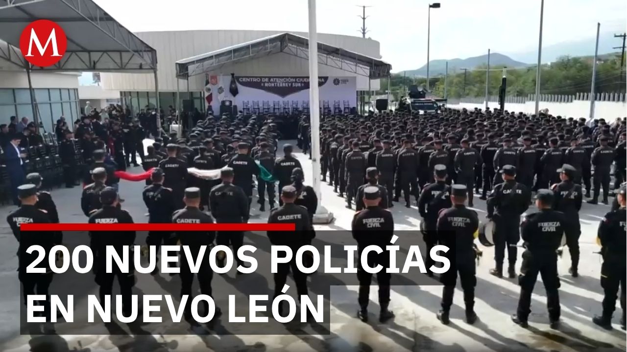 Nuevo León suma 200 policías y alcanza 7 mil 700 elementos