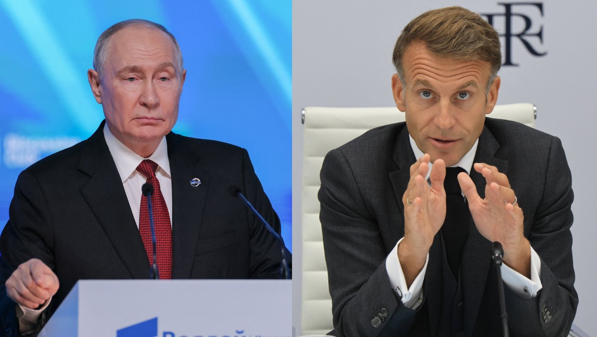Vladimir Putin, presidente de Rusia, y Emmanuel Macron, presidente de Francia. | Reuters