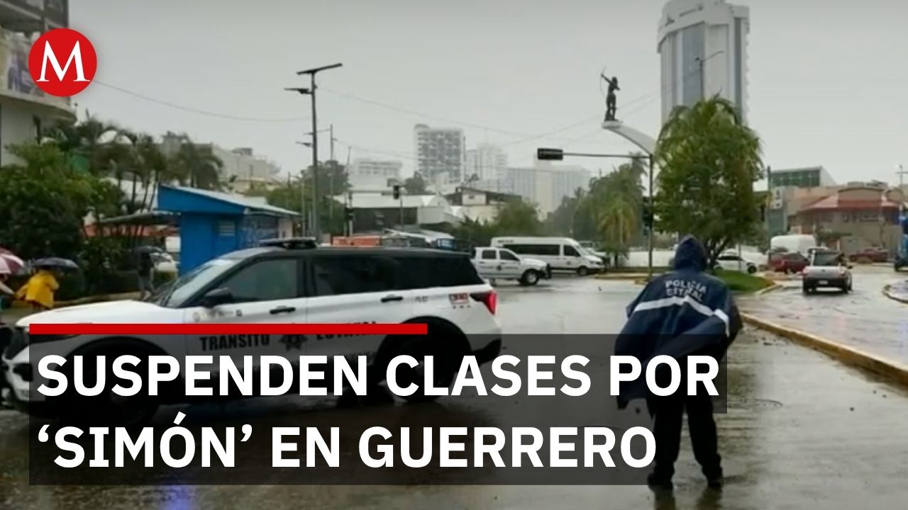 Autoridades suspenden clases en Acapulco por avance de la tormenta tropical 'Simón'