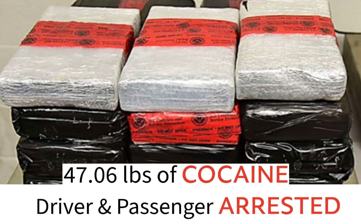 Detienen a mexicana y estadounidense tras decomiso de cocaína en Laredo. | Cortesía