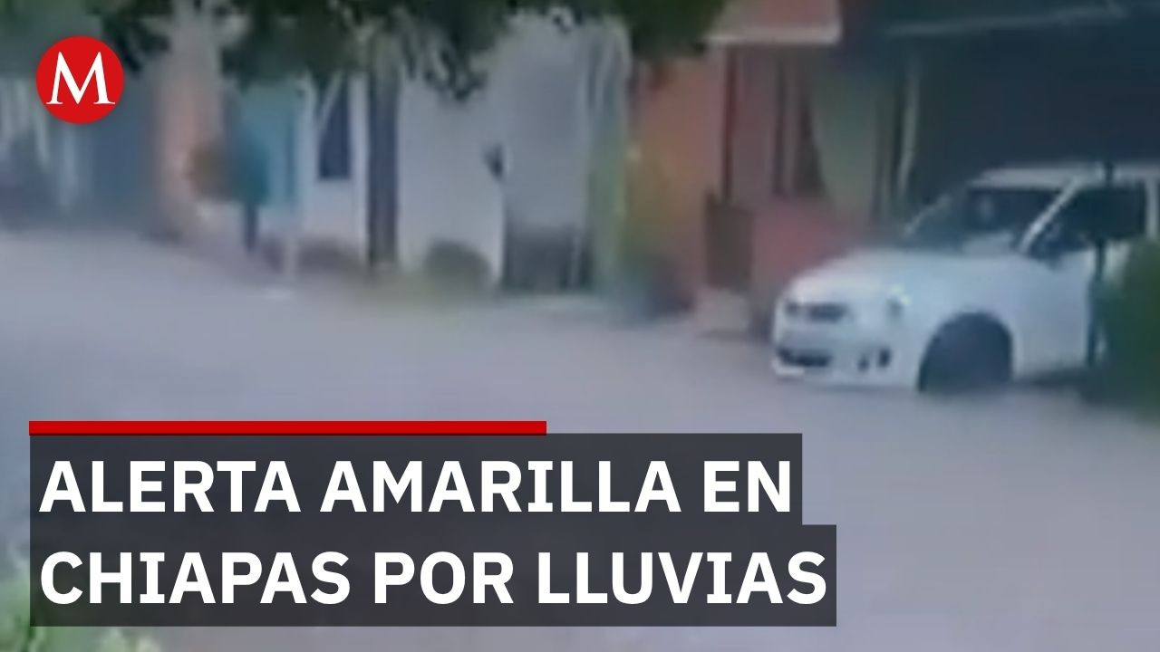 Lluvias intensas dejan 4 regiones de Chiapas en alerta amarilla