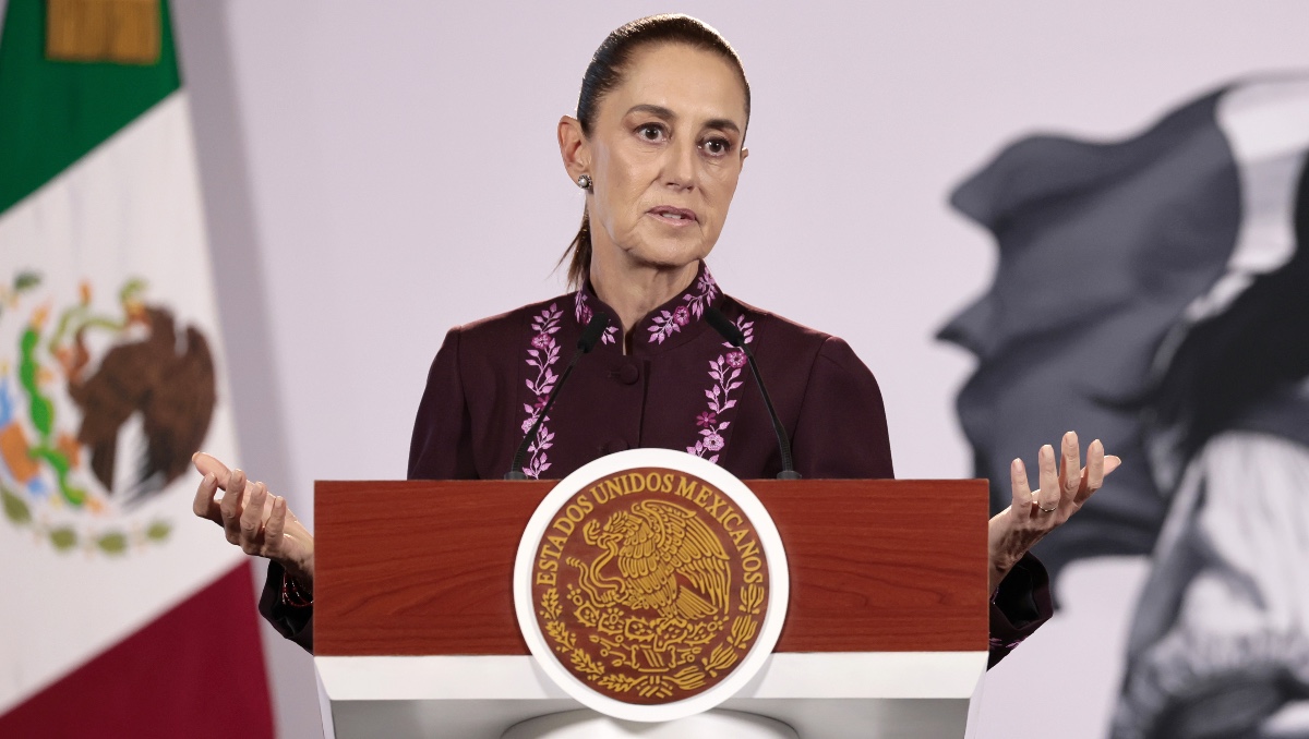 La presidenta Claudia Sheinbaum habla durante la conferencia La Mañanera del Pueblo. | EFE