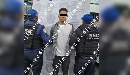 Ricardo Yair 'N' fue detenido por elementos de la Secretaría de Seguridad Ciudadana y la Policía Auxiliar de Cuajimalpa. | Carlos Jiménez