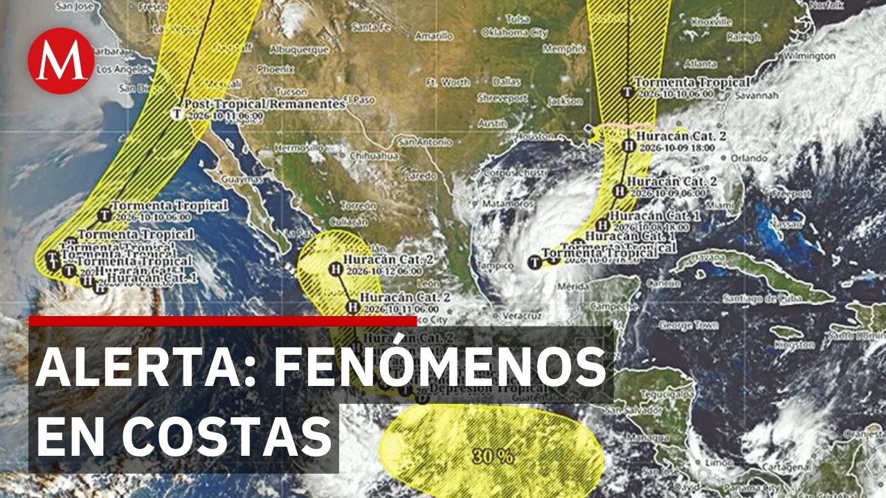 Tres tormentas tropicales amenazan las costas mexicanas
