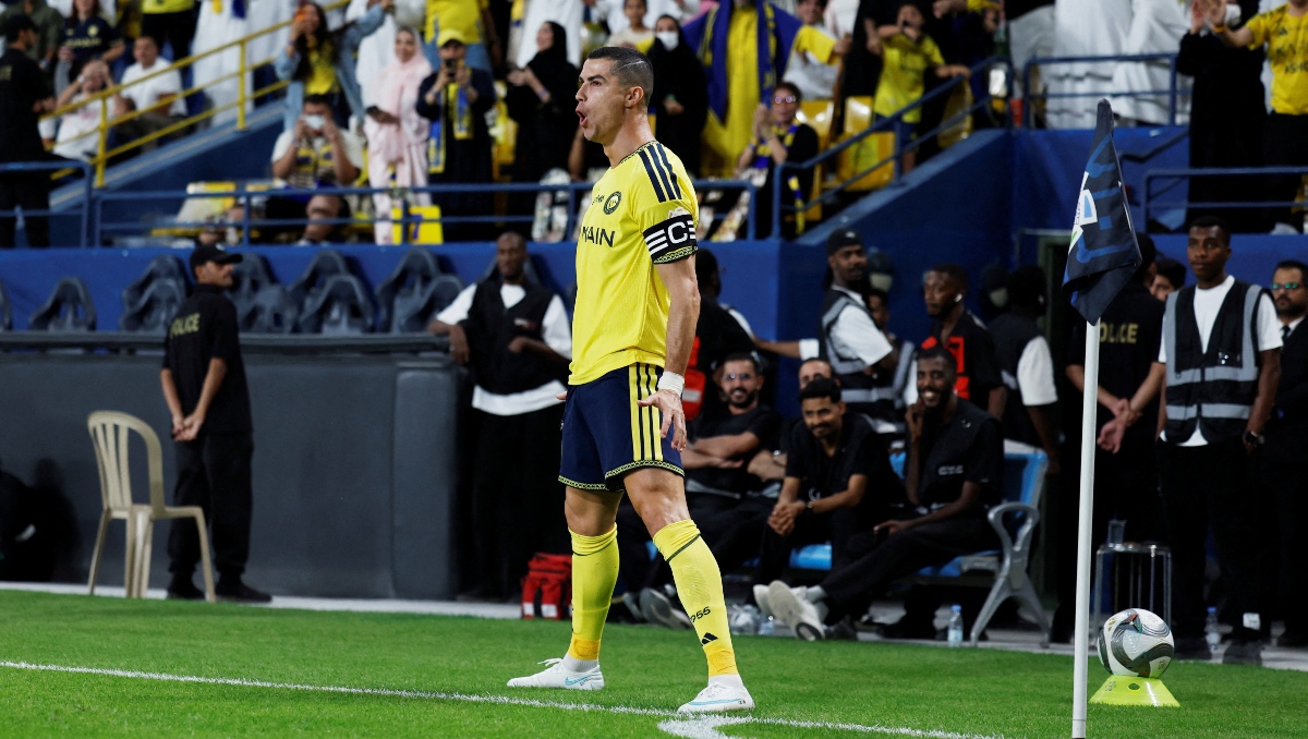 Cristiano Ronaldo se quita amargura de la selección con gol en goleada del Al Nassr sobre Diriyah (Reuters)