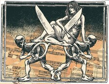 Ex libris: Desdémona. Ilustración del artista visual Eko.