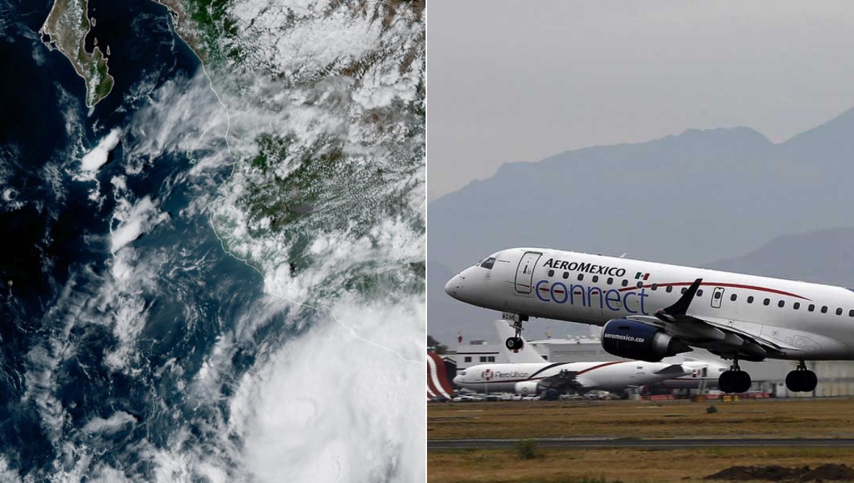 La tormenta tropical Simon, en la parte inferior central, en el océano Pacífico, frente a la costa suroeste de México. | Foto: AP | EFE