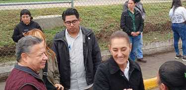 Claudia Sheinbaum Pardo durante su visita a Hidalgo