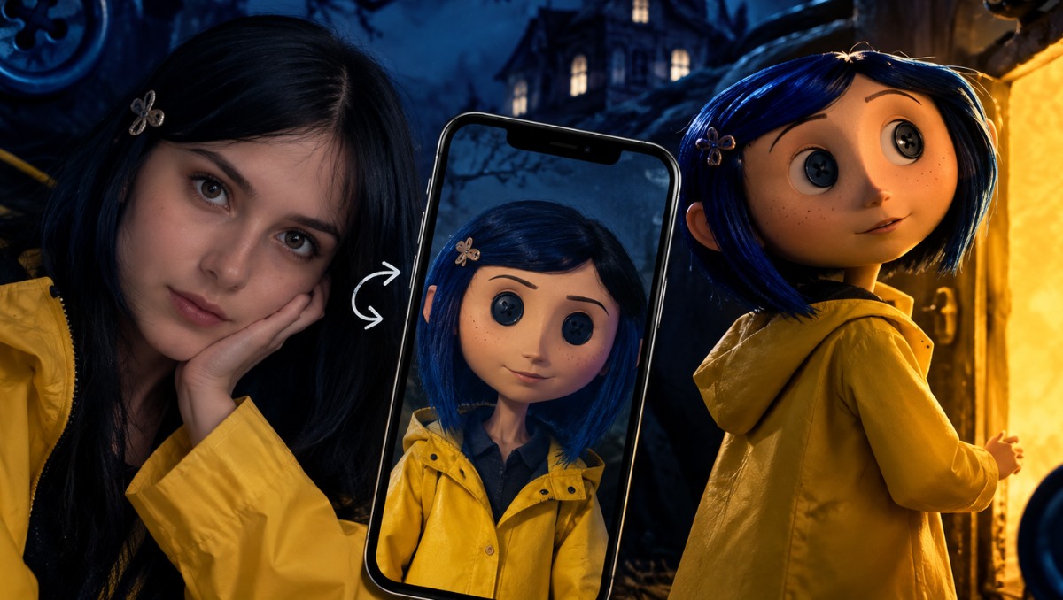 ¿Cómo convertirte en un personaje de 'Coraline y la puerta secreta' con IA? Éste es el PROMPT para transformar tu foto en un personaje | IA M2
