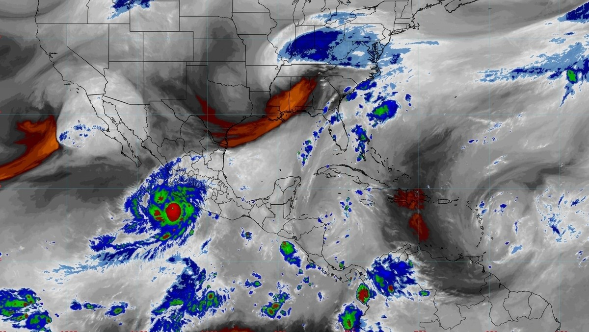 Imagen satelital. GOES Este, Región IV, Vapor de Agua - 10 de octubre de 2026 | FOTO: SMN