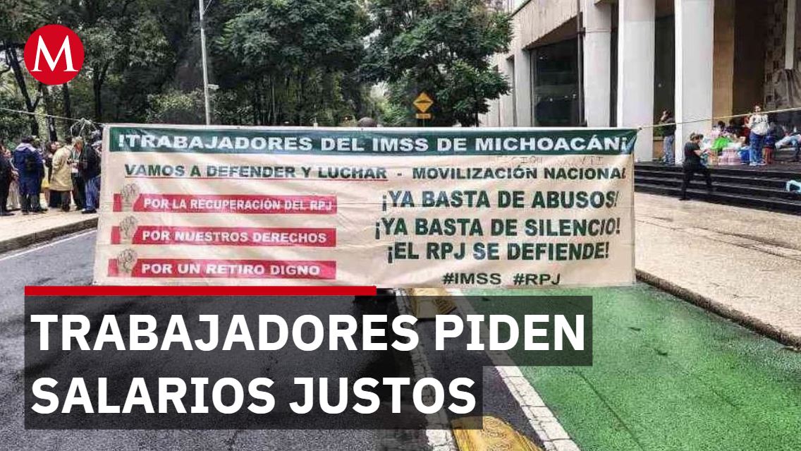 Trabajadores del IMSS protestan en 20 puntos por mejoras salariales
