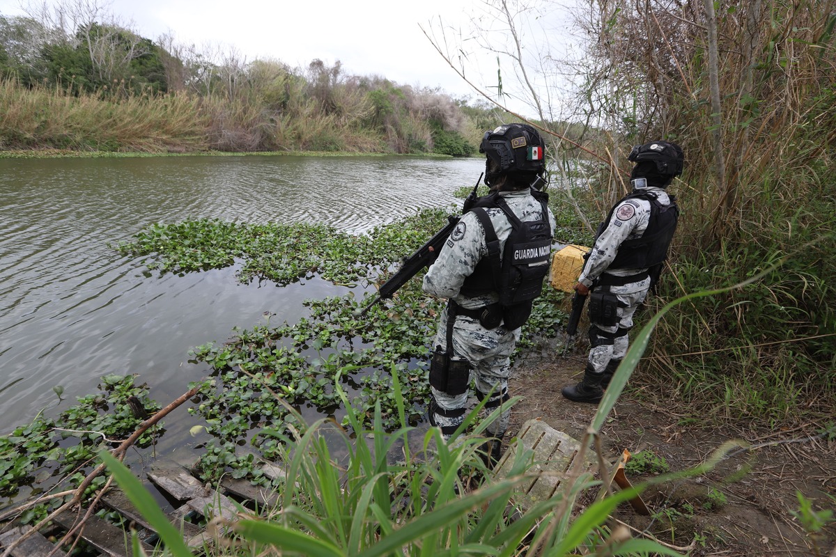 Agentes de seguridad estatal resguardan zonas de la frontera de Tamaulipas. | Jorge Carballo