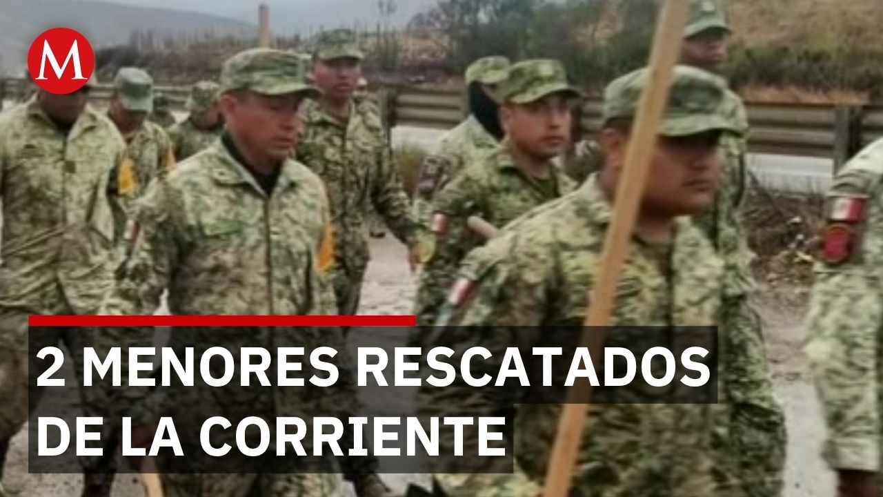 Ejército rescata a 2 menores tras crecida en un arroyo de Ensenada