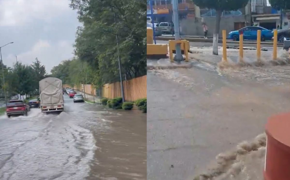 La afectación de 20 pulgadas derivó en una fuerte fuga de agua en la calzada de Las Águilas. | Especial