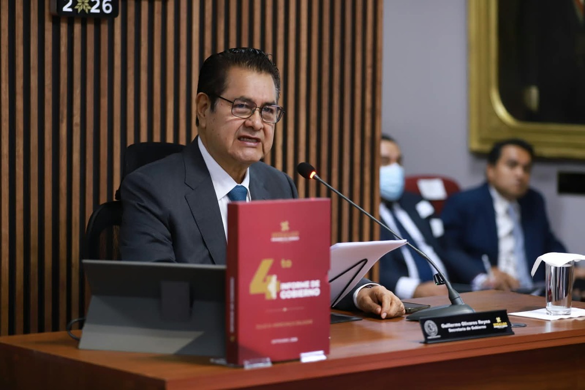 Comparencencia del secretario de Gobernación Guillermo Olivares Reyna ante el Congreso de Hidalgo. (Jorge Sánchez)