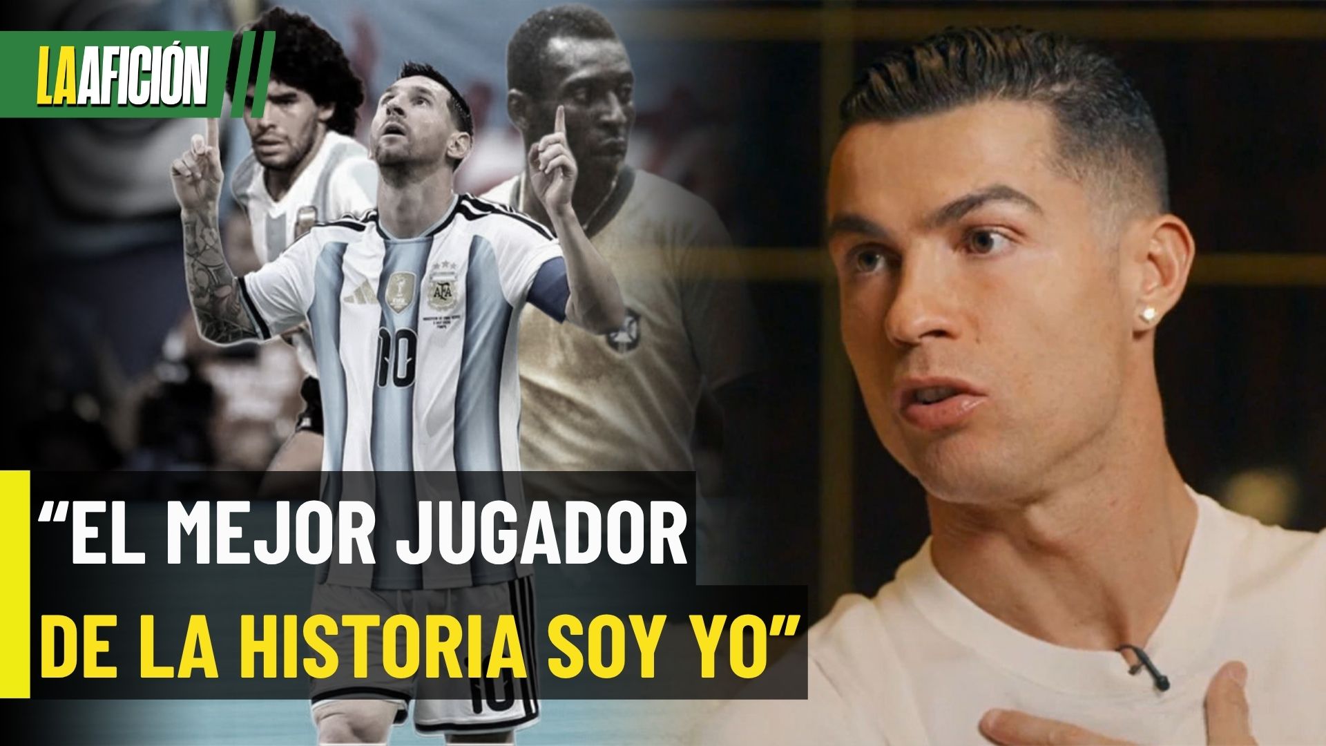 Cristiano Ronaldo reitera que es superior a Messi, Maradona y Pelé